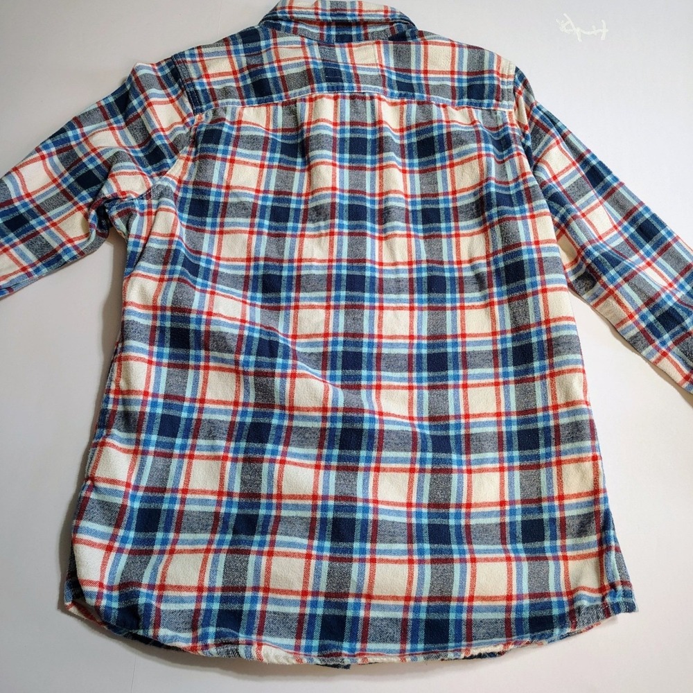 Hollister Mens Plaid Flannel Shirt‎ Long Sleeve Button Up Size S Red Blue White - Picture 4 of 12